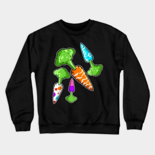 Carrots Colored Like Easter Eggs. Funny Easter Crewneck Sweatshirt